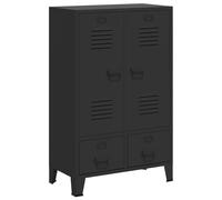 vidaXL Garde-Robe Métal de Style Industriel 67x35x107 cm Noir Armoire Bureau