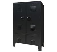 vidaXL Garde-robe métal de style industriel 67x35x107 cm noir