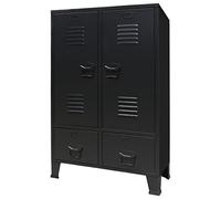 vidaXL Garde-Robe Métal de Style Industriel 67x35x107 cm Noir Armoire Bureau