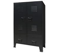 vidaXL Garde-robe Métal de style industriel 67 x 35 x 107 cm Noir