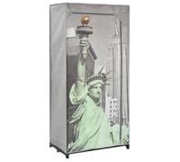 Garde-Robe New York 75x45x160 Cm Tissu Blanc