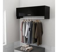 Vidaxl Garde-Robe Noir 100x32,5x35 Cm Bois D'ingénierie Noir