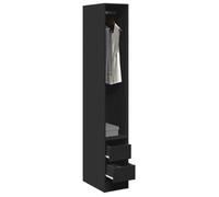 Vidaxl Garde-Robe Noir 30x50x200 Cm Bois D'ingénierie Marron