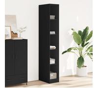 vidaXL Garde-robe noir 30x50x200 cm bois d'ingénierie, armoire de rangement, organisateur de garde-robe, armoire, placard, 3307703