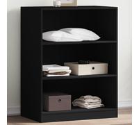 Vidaxl Garde-Robe Noir 77x48x102 Cm Bois D'ingénierie Marron