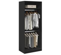 Vidaxl Garde-Robe Noir 80x50x200 Cm Bois D'ingénierie Marron