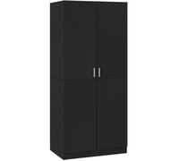 Vidaxl Garde-Robe Noir 80x52x180 Cm Bois D'ingénierie Noir