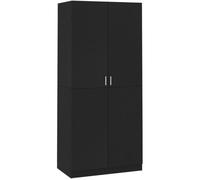 Vidaxl Garde-Robe Noir 90x52x200 Cm Aggloméré Noir