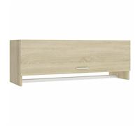 vidaXL Garde-Robe Organisateur de Vêtements Suspendu Flottant Salle de Bain Cuisine Buanderie Intérieur Chêne Sonoma 100x32,5x35 cm Aggloméré