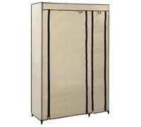 vidaXL Garde-robe pliable Crème 110x45x175 cm Tissu