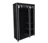vidaXL Garde-robe pliable Noir 110 x 45 x 175 cm
