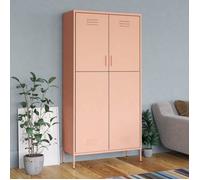 vidaXL Garde-robe Rose 90x50x180 cm Acier 180 cm