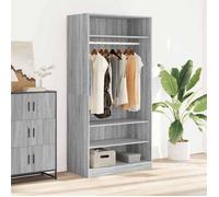 vidaXL Armoire en tissu Sonoma Gris 100x50x200 cm Bois d'ingénierie