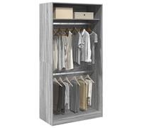 Vidaxl Garde-Robe Sonoma Gris 100x50x200 Cm Bois D'ingénierie Marron