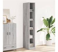 vidaXL Garde-Robe Sonoma Gris 30x50x200 cm Bois d'ingénierie, Armoire de Rangement, Organisateur de Garde-Robe, Armoire, Placard