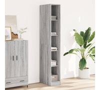 Vidaxl Garde-Robe Sonoma Gris 30x50x200 Cm Bois D'ingénierie Marron