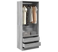 Garde robe sonoma gris 80x50x200 cm bois d ingénierie Gris