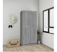 Garde-Robe Sonoma Gris 82,5x51,5x180 Cm Bois D'ingénierie Vidaxl Vidaxl Multicolore
