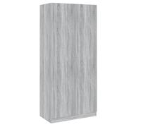 Vidaxl Garde-Robe Sonoma Gris 90x52x200 Cm Bois D'ingénierie Marron