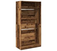 Vidaxl Garde-Robe Vieux Bois 100x50x200 Cm Bois D'ingénierie Marron