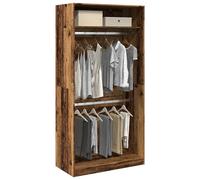 vidaXL Garde-robe Vieux Bois 100x50x200 cm bois d'ingénierie Marron
