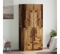 Vidaxl Garde-Robe Vieux Bois 80x52x180 Cm Bois D'ingénierie Marron