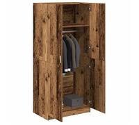 vidaXL Garde-robe vieux bois 80x52x180 cm bois d'ingénierie, placard, rangement pour vêtements, armoire en tissu, armoire de 855882