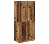 vidaXL Garde-robe Vieux bois 90x52x200 cm – Armoire en tissu, bois d'ingénierie