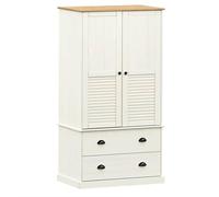 Garde robe VIGO blanc 90x55x170 cm bois massif de pin