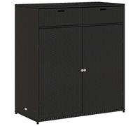 vidaXL Armoire de rangement de jardin noir 105x55x113cm résine tressée