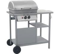 Gasbarbecue met 3-laags zijtafel zwart en zilverkleurig47394