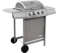 vidaXL Barbecue gril à gaz avec 4 brûleurs Argenté