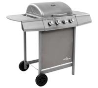 Vidaxl -Gasgrill avec 4 brûleurs argenté