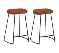 vidaXL Gavin tabouret de bar 2 pcs. 45x40x63 cm bois massif manguier
