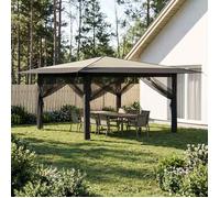 vidaXL Gazebo avec 4 Parois 4 x 4 m Crème et Anthracite