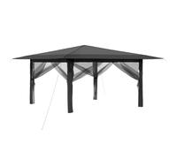 vidaXL Gazebo avec 4 Parois 4 x 4 m Gris Clair et Anthracite