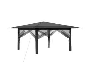 vidaXL Gazebo avec 4 Parois 4 x 4 m Gris Clair et Anthracite