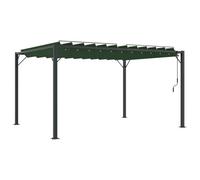 vidaXL Gazebo avec toiture louvée Vert 401 x 307 x 214 cm