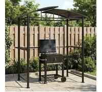vidaXL Gazebo BBQ 360139 – abri barbecue acier anthracite 210x114x230 cm et étagères latérales