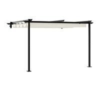 vidaXL Gazebo mural Crème 3 x 3 m Acier