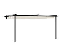 vidaXL Gazebo mural Crème 3 x 4 m Acier