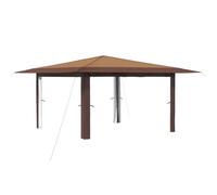 vidaXL Gazebo sans Paroi 4 x 4 m Beige et Marron