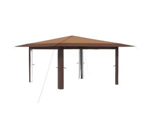vidaXL Gazebo sans Paroi 4 x 4 m Beige et Marron