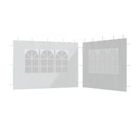 vidaXL Parois de tente 45113 avec fenêtre PE blanches 2 pièces