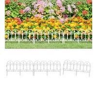 vidaXL Bordures de pelouse 17 pièces Blanc 10 m PP Extérieur