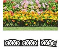 vidaXL Bordures de pelouse 17 pcs Noir 10 m PP