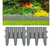vidaXL Gazonranden 36 st 10 m PP grijs48621 G