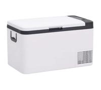 vidaXL Glacière avec poignée noir et blanc 25 L PP et PE, glacière électrique, réfrigérateur à compresseur, glacière de 51780