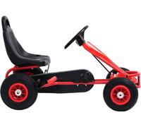 vidaXL Go-Kart à pédales avec pneus à air rouge