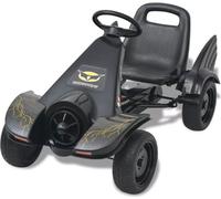 vidaXL Go-Kart à pédales avec siège réglable noir